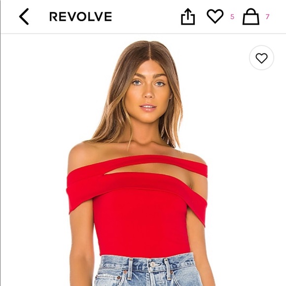 superdown Tops - NWT Red Bodysuit from Revolve